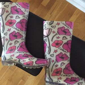 Coach rain boots
